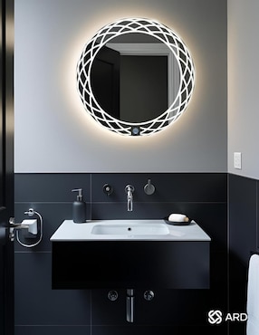 Espejo redondo Ard para baño con luz led Luminous Glass Mirage