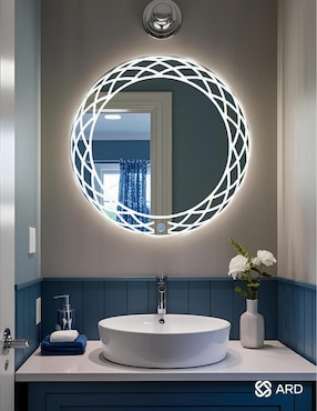 Espejo redondo Ard para baño con luz led Luminous Glass Mirage