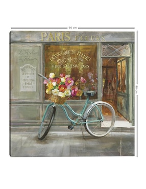 Pintura Floristería Francesa técnica mixta Cuadros Jr Paisaje