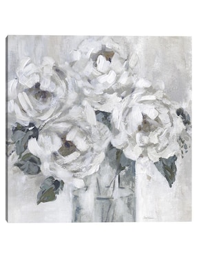 Pintura Peonías sombreadas técnica mixta Cuadros Jr Floral