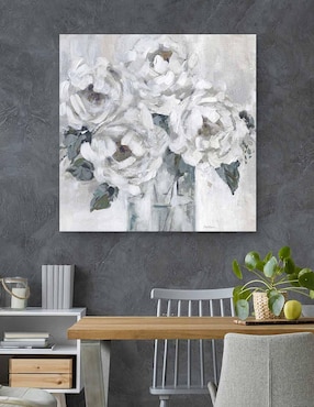 Pintura Peonías sombreadas técnica mixta Cuadros Jr Floral