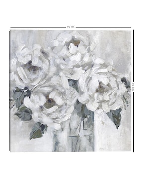 Pintura Peonías sombreadas técnica mixta Cuadros Jr Floral