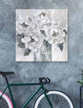 Pintura Peonías sombreadas técnica mixta Cuadros Jr Floral
