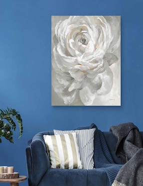 Pintura Rosa Blanca técnica mixta Cuadros Jr Floral
