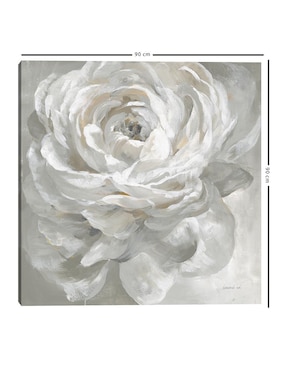 Pintura Rosa Blanca técnica mixta Cuadros Jr Floral