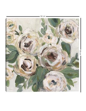 Pintura Profundidad Floral brillante técnica mixta Cuadros Jr Floral