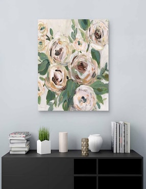 Pintura Profundidad Floral brillante técnica mixta Cuadros Jr Floral