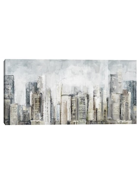 Pintura Gris cosmopolita técnica mixta Cuadros Jr Paisaje