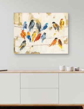 Pintura Reunión de la ciudad técnica mixta Cuadros Jr Animales