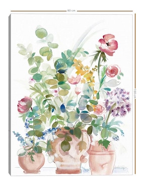 Pintura Santuario de animación en maceta técnica mixta Cuadros Jr Floral