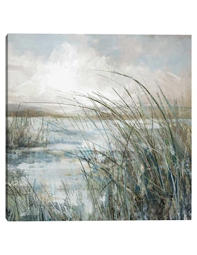 Pintura Más allá de las dunas técnica mixta Cuadros Jr Paisaje