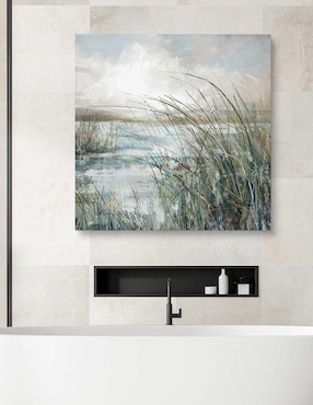 Pintura Más allá de las dunas técnica mixta Cuadros Jr Paisaje