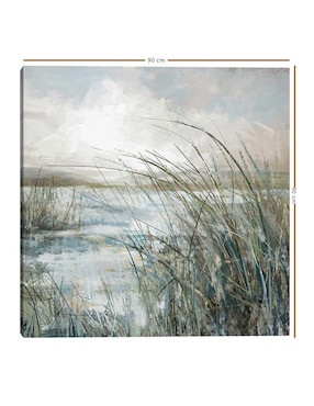 Pintura Más allá de las dunas técnica mixta Cuadros Jr Paisaje