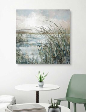 Pintura Más allá de las dunas técnica mixta Cuadros Jr Paisaje