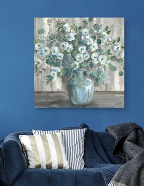Pintura Manzana Blossom Jug Square técnica mixta Cuadros Jr Floral