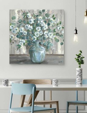 Pintura Manzana Blossom Jug Square técnica mixta Cuadros Jr Floral