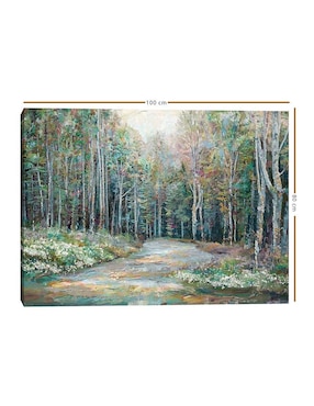Pintura Sendero de Primavera técnica mixta Cuadros Jr Paisaje