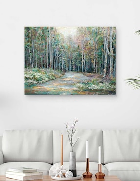 Pintura Sendero de Primavera técnica mixta Cuadros Jr Paisaje
