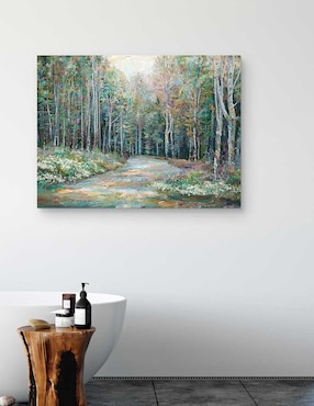 Pintura Sendero de Primavera técnica mixta Cuadros Jr Paisaje