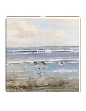 Pintura Salto de playa técnica mixta Cuadros Jr Costa