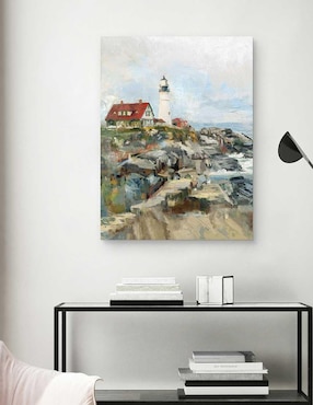 Pintura Puerto seguro 2 técnica mixta Cuadros Jr Paisaje