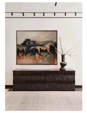 Pintura Freedom técnica mixta Lune Art Gallery AnimalArt