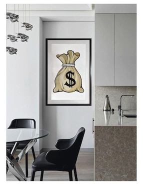 Pintura Money Bag técnica acrílico Lune Art Gallery MilleniArt