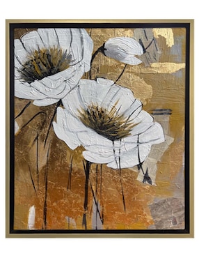 Pintura Entre Periódicos Y Flores técnica mixta Lune Art Gallery Flores