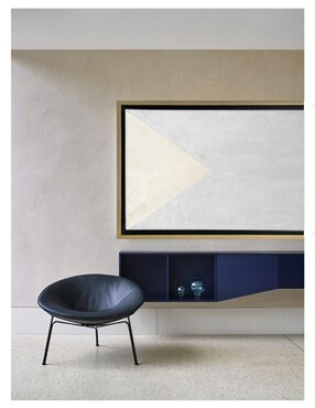 Pintura White Triangle técnica mixta Lune Art Gallery Abstractos