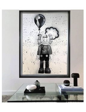 Pintura Black Balloon técnica mixta Lune Art Gallery MilleniArt