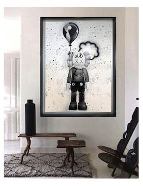 Pintura Black Balloon técnica mixta Lune Art Gallery MilleniArt