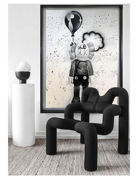 Pintura Black Balloon técnica mixta Lune Art Gallery MilleniArt