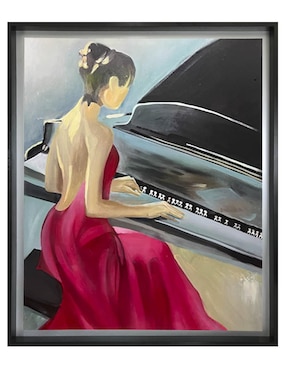 Pintura La pianista técnica acrílico Lune Art Gallery Musical