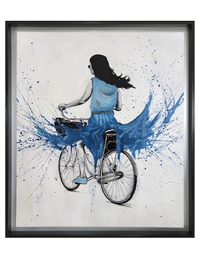 Pintura PASEO POR CHAPULTEPEC técnica acrílico Lune Art Gallery Bicicletas