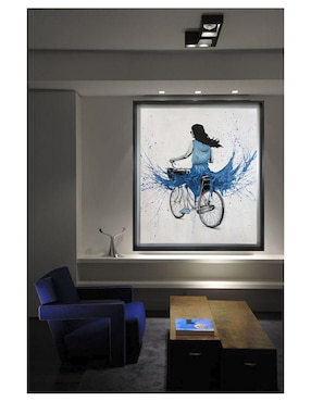 Pintura PASEO POR CHAPULTEPEC técnica acrílico Lune Art Gallery Bicicletas