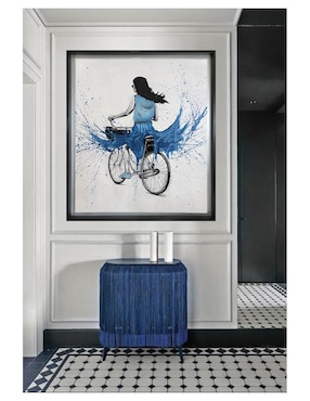 Pintura PASEO POR CHAPULTEPEC técnica acrílico Lune Art Gallery Bicicletas