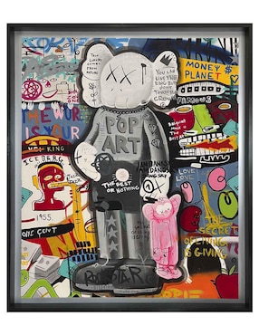 Pintura técnica mixta Lune Art Gallery Kaws