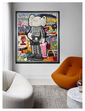 Pintura técnica mixta Lune Art Gallery Kaws