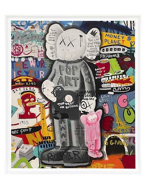 Pintura Técnica Mixta Lune Art Gallery Kaws Pop