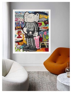 Pintura técnica mixta Lune Art Gallery Kaws pop