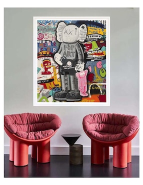 Pintura técnica mixta Lune Art Gallery Kaws pop