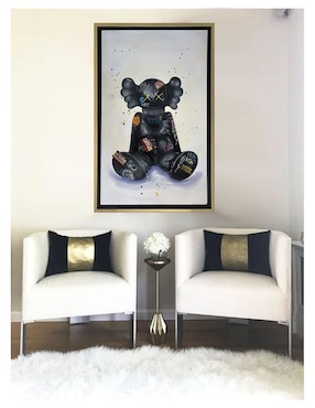 Pintura KawsK G técnica acrílico Lune Art Gallery Kaws pop