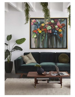 Pintura Las flores de mi infancia técnica mixta Lune Art Gallery Floreros