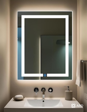 Espejo rectangular Ard para baño con luz led Luminous Glass