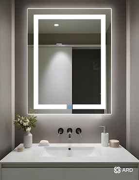 Espejo rectangular Ard para baño con luz led Luminous Glass