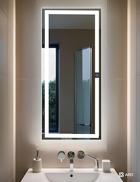 Espejo rectangular Ard para baño con luz led Luminous Glass