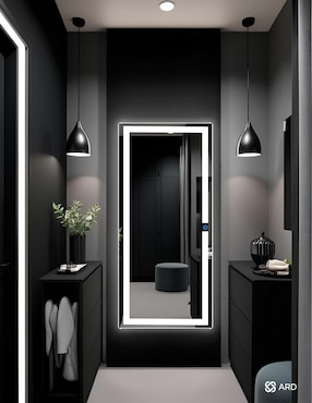 Espejo rectangular Ard para baño con luz led Luminous Glass