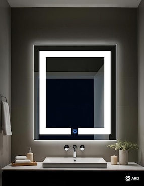 Espejo rectangular Ard para baño con luz led Luminous Glass