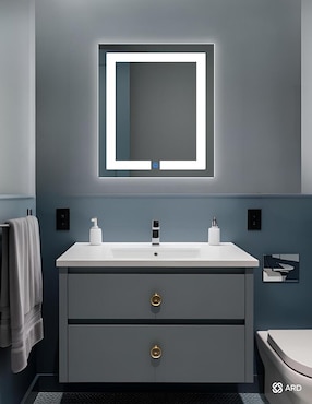 Espejo rectangular Ard para baño con luz led Luminous Glass