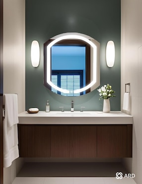Espejo ovalado Ard para baño con luz led Luminous Capsule
